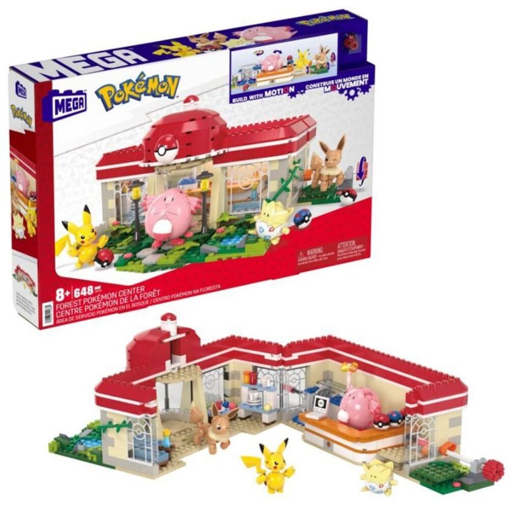 MEGA BLOKS Pokemon: Forest Pokemon Center, 648 Piece Building Toy Set